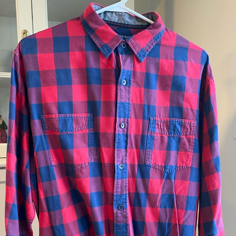 Lands’ End Men’s Button Down/Flannel (size L)